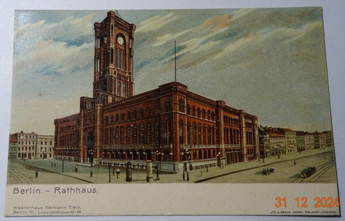 Berlin rathaus 1900 ak - rathaus,