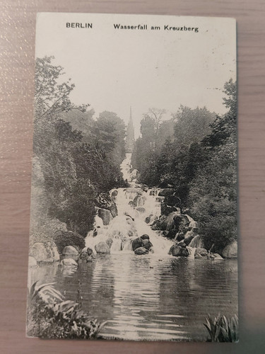 Postkarte berlin wasserfall - berlin, am