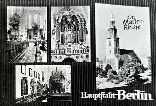 Berlin ost marienkirche - ak,