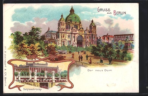 Lithographie berlin neuer dom - berlin,,