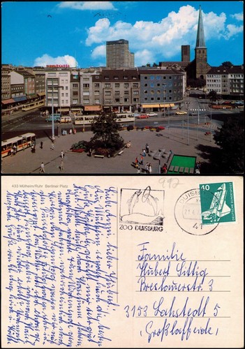 Ansichtskarte mülheim der - mülheim, an