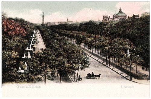 Alte berlin siegesallee - ak,