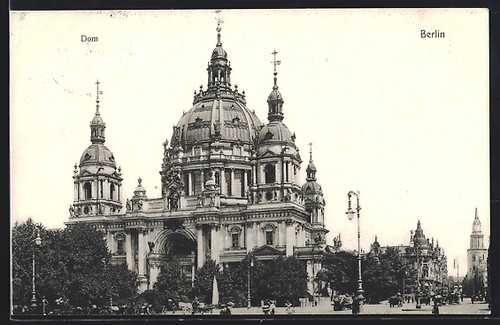 Ansichtskarte berlin dom 1908 - ansichtskarte,