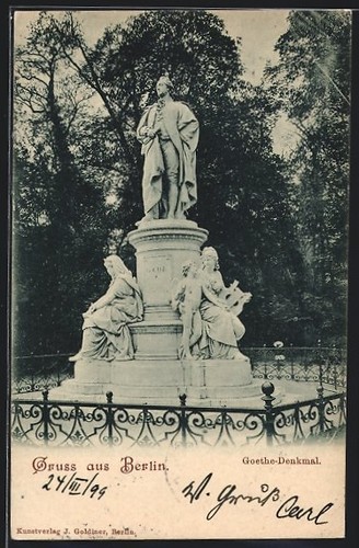 Berlin göthedenkmal mit - berlin,,