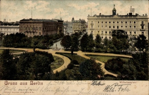 Berlin mitte wilhelmsplatz - ak, mitte,